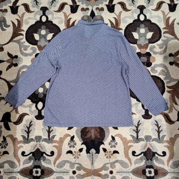 Tasso Elba Men's Blue Supima Long-Sleeve Polo XXL - Picture 2 of 13